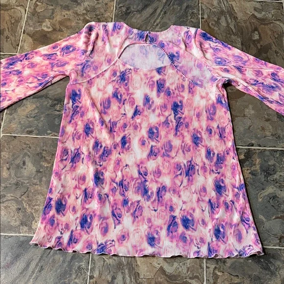 Bar III Pink and Purple Long Sleeve Dress - Picture 9 of 11